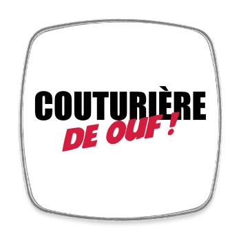 Couturière de ouf - Magnet carré - blanc - Devant