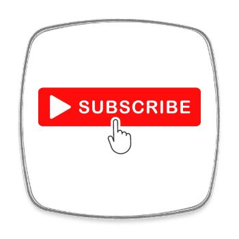 Bouton Abonner Cliquez sur Conception d’icônes - Magnet carré - blanc - Devant