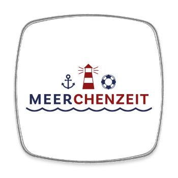 Meerchenzeit - Viereckiger Kühlschrankmagnet - Weiß - Vorne