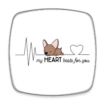 Chihuahua - Square fridge magnet - white - Front