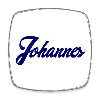 Name Johannes Personalization - Square fridge magnet - white - Front