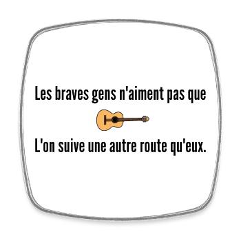 La mauvaise réputation  - Magnet carré - blanc - Devant