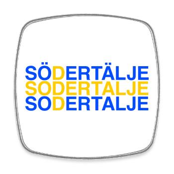 SÖDERTÄLJE - Sweden - Schwedische Flagge - Viereckiger Kühlschrankmagnet - Weiß - Vorne