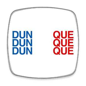 DUNKERQUE Frankreich French Flag - Viereckiger Kühlschrankmagnet - Weiß - Vorne