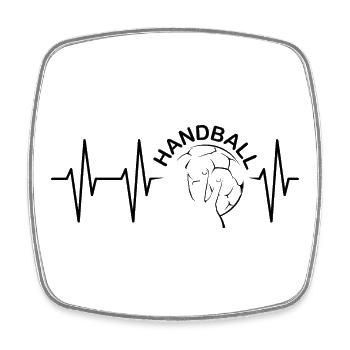Pulse Team Friends handball heartbeat pulse ecg - Magnet carré - blanc - Devant