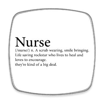 Nurse - Square fridge magnet - white - Front