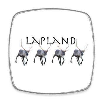 Lappland - Viereckiger Kühlschrankmagnet - Weiß - Vorne