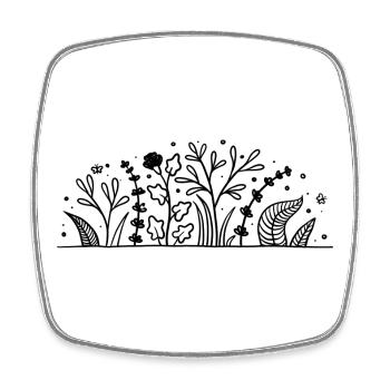 Planter - Magnet carré - blanc - Devant