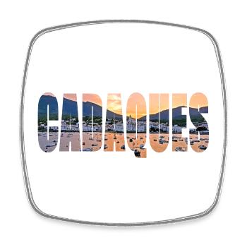 Cadaques Costa Brava - Viereckiger Kühlschrankmagnet - Weiß - Vorne