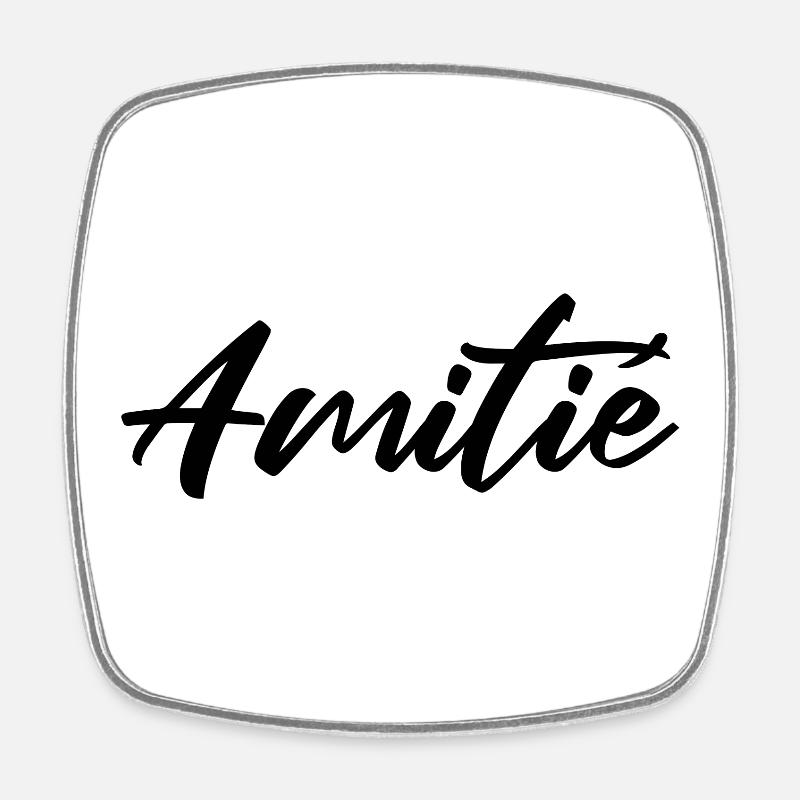 Amitie Script Design pour Vêtements - Magnet carré - blanc