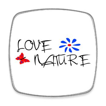 Nature, Butterfly, Love - Square fridge magnet - white - Front