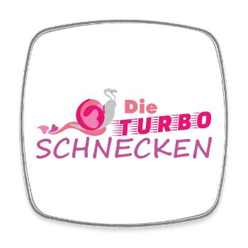 Muddy run shirt mud Matsch Laufshirt Team Schnecke - Viereckiger Kühlschrankmagnet - Weiß - Vorne