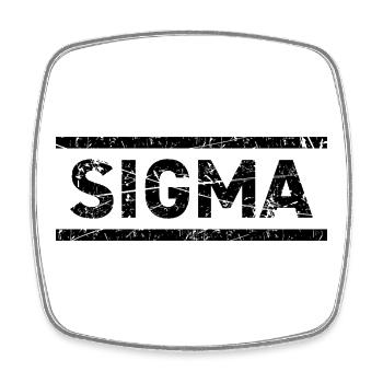 Sigma - Square fridge magnet - white - Front