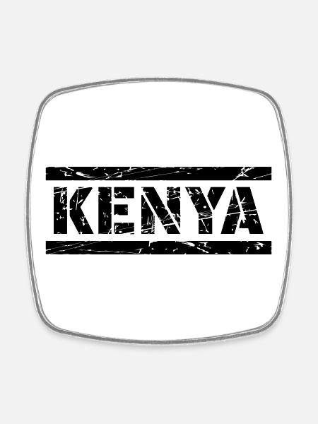 Kenya - Magnet carré - blanc