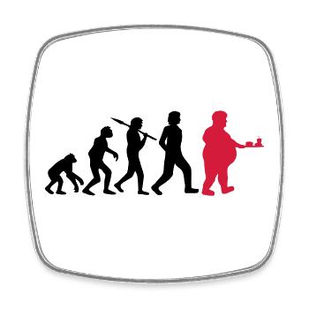Fast Food Evolution - Viereckiger Kühlschrankmagnet - Weiß - Vorne