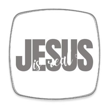 Jesus is Real - Viereckiger Kühlschrankmagnet - Weiß - Vorne