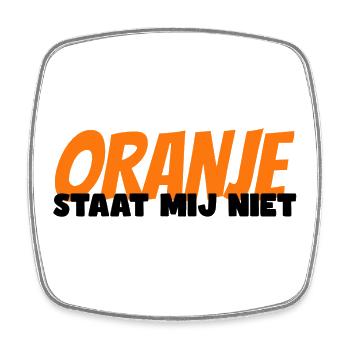 Orange passt nicht zu mir. Koninsdag Niederlande - Viereckiger Kühlschrankmagnet - Weiß - Vorne