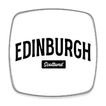 Edinburgh Schriftzug Shirt – Schottland Stadtmotiv - Viereckiger Kühlschrankmagnet - Weiß - Vorne