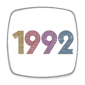 Cool Retro 1992, 30 ans, cadeau de 30e anniversaire - Magnet carré - blanc - Devant