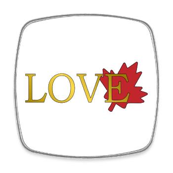 Amour Feuille d'érable du canada - Magnet carré - blanc - Devant