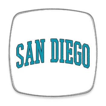 San Diego Block Font Collection - Square fridge magnet - white - Front
