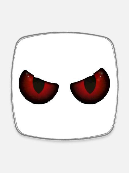 Red-Eyed Ember - Square fridge magnet - white