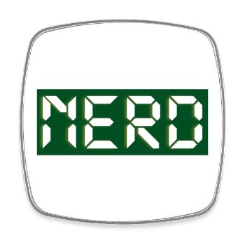Nerd - Square fridge magnet - white - Front