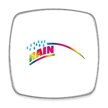RAINdrops or Rainbow | Rainbow - Square fridge magnet - white - Front