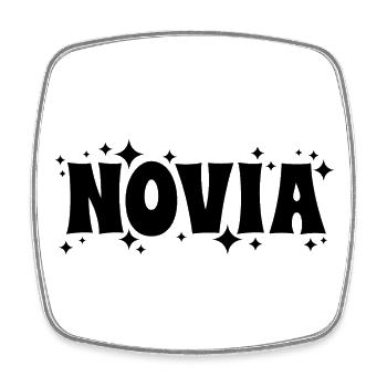 Novia Girlfriend Engagement Bridal Shower Wedding - Square fridge magnet - white - Front