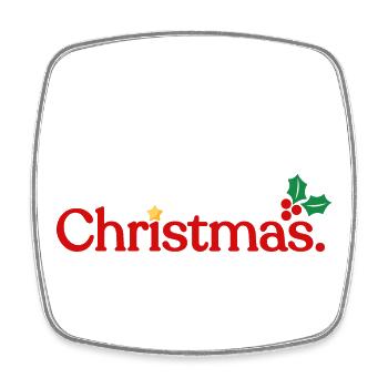 They mean Christmas - Square fridge magnet - white - Front