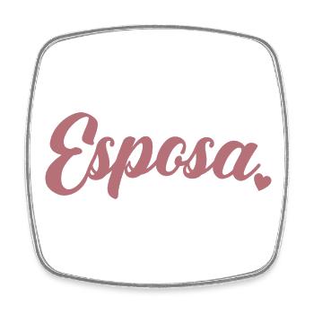 Esposa Cute Wife To Be Bride Couple Wedding Gift - Square fridge magnet - white - Front