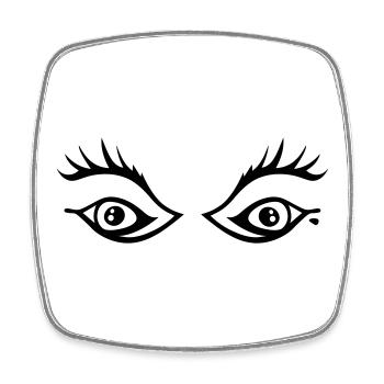 Eyes - Square fridge magnet - white - Front