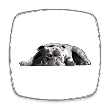 Bulldogge Bulldog - Square fridge magnet - white - Front