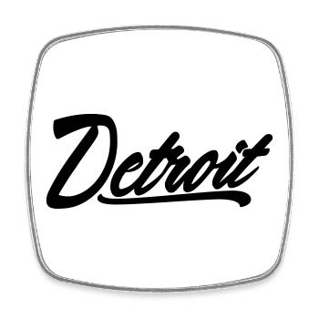 Detroit Shirt - Square fridge magnet - white - Front