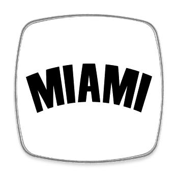 miami shirt - Viereckiger Kühlschrankmagnet - Weiß - Vorne