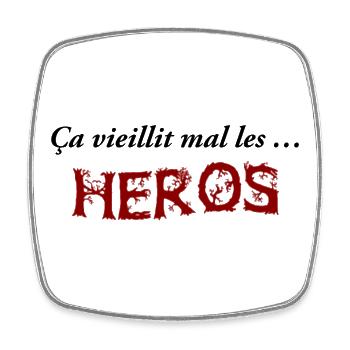 Ça vieillit mal les héros - Magnet carré - blanc - Devant