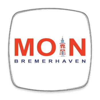Moin Bremerhaven, Denkmal Pingelturm, Deutschland - Viereckiger Kühlschrankmagnet - Weiß - Vorne