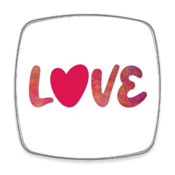 Love Love Heart Pattern Valentine's Day Wedding Couple - Square fridge magnet - white - Front
