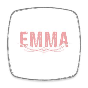 EMMA decorated - Square fridge magnet - white - Front
