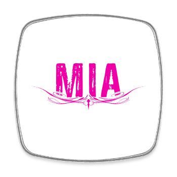 MIA decorated - Square fridge magnet - white - Front