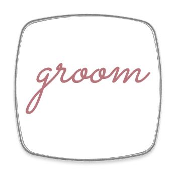 Bräutigam Cool Matching Paar Hochzeitsfeier Hochzeit - Viereckiger Kühlschrankmagnet - Weiß - Vorne