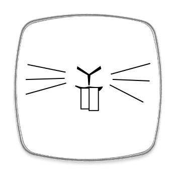 Lustiger Hase rabbit buny funny - Viereckiger Kühlschrankmagnet - Weiß - Vorne