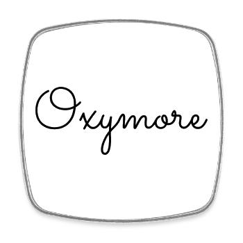 Oxymore - Magnet carré - blanc - Devant