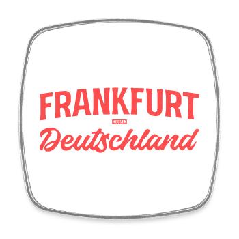 Frankfurt Deutschland Vintage - Viereckiger Kühlschrankmagnet - Weiß - Vorne