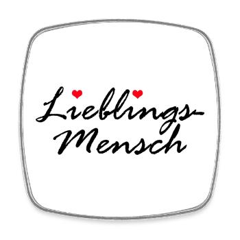 LIEBLINGSMENSCH LIEBE HERZ VALENTINSTAG GESCHENK - Viereckiger Kühlschrankmagnet - Weiß - Vorne