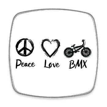 BMX Motivation - Magnet carré - blanc - Devant