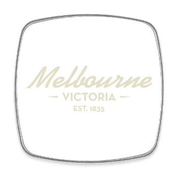 Melbourne - Magnet carré - blanc - Devant
