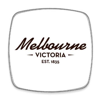 Melbourne Victoria Est. 1835 - Square fridge magnet - white - Front