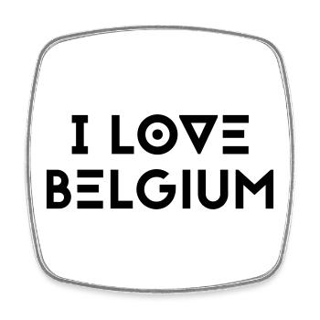 I LOVE BELGIUM - Square fridge magnet - white - Front
