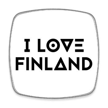 I LOVE FINLAND - Square fridge magnet - white - Front